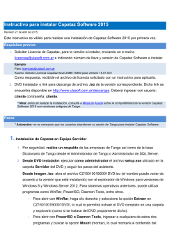 Instructivo para instalar Capataz 2015