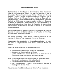 Dr. Paul Mart&iacute;n Barba - Instituto de Estudios Judiciales
