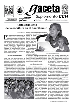 Fortalecimiento de la escritura en el bachillerato to - Cch