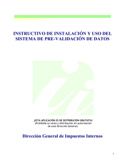 INSTRUCTIVO DE INSTALACI&Oacute;N Y USO DEL SISTEMA DE PRE