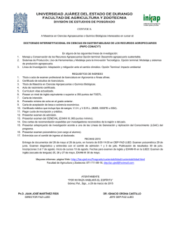 convocatoria nuevo ingreso a doctorado b2015 - FAZ-UJED