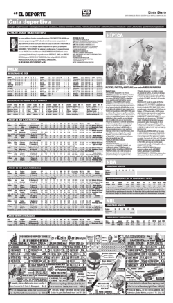 Guía deportiva - Listin Diario