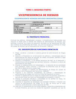 VICEPRESIDENCIA DE RIESGOS - Fondo Nacional del AHORRO