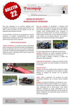 gruas de rescate y remolcado de veh&iacute;culos