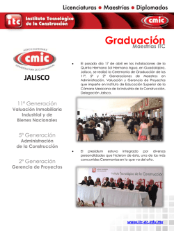 Graduaci&oacute;n Maestr&iacute;as ITC - Instituciones CMIC JALISCO