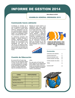 Informe de Gesti&oacute;n