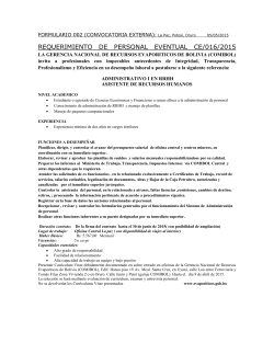REQUERIMIENTO DE PERSONAL EVENTUAL CE/016/2015