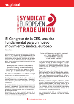 El Congreso de la CES, una cita fundamental para