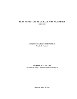 plan territorial de salud de monteria - Secretar&iacute;a de Salud