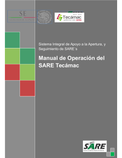 Manual de Operación del SARE Tecámac