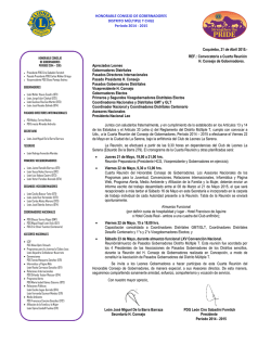 HONORABLE CONSEJO DE GOBERNADORES