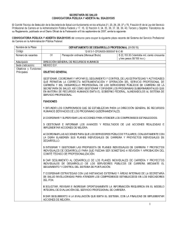 Convocatoria SSA_2015_05 - Secretaría de Salud :: México