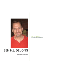 BEN H.J. DE JONG - Programa Mexicano del Carbono