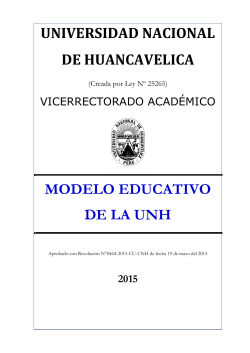 modelo educativo de la unh - Universidad Nacional de Huancavelica