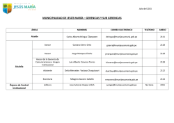 Directorio Gerencias - Municipalidad de Jes&uacute;s Mar&iacute;a