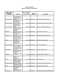 PARTIDO HUMANISTA REPORTE DE INMUEBLES ARRENDADOS