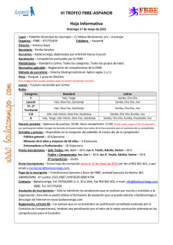 VI TROFEO FBBE-ASPANOB Hoja Informativa