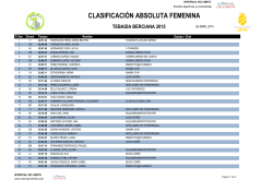 CLASIFICACIÓN ABSOLUTA FEMENINA