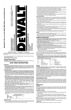 INSTRUCTION MANUAL GUIDE D`UTILISA TION MANUAL DE
