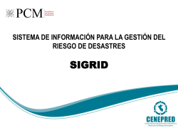 SIGRID - Proyecto Inversión Pública y Adaptación al Cambio