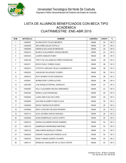 Universidad Tecnológica Del Norte De Coahuila