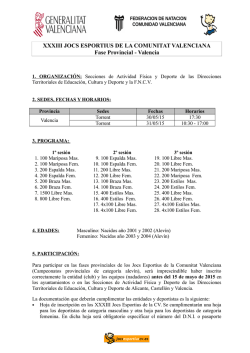 Jocs Esportius - Federaci&oacute;n de Nataci&oacute;n de la Comunidad Valenciana