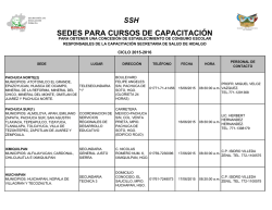 SEDES PARA CURSOS DE CAPACITACIÓN