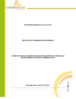 INVITACION PUBLICA No. 001-2015
