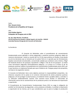 Carta PARAQUAT Paraguay Cartes, Aguirre - RAP-AL
