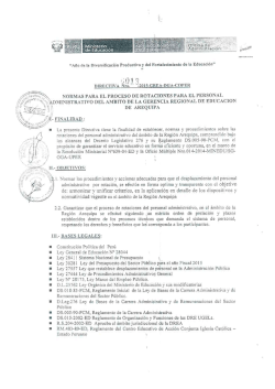 Directiva N&deg; 0013-2015