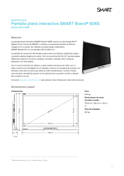 SMART Board 6065 interactive flat panel specifications