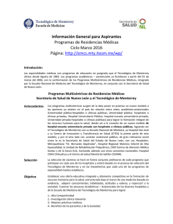 Informaci&oacute;n para aspirantes de posgrado 2016