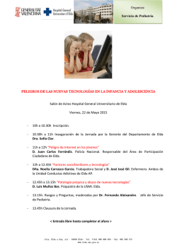 Peligros de las Nuevas Tecnologias en la Infancia y Adolescencia