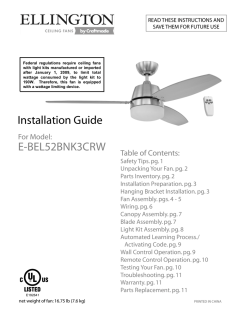 E-BEL52BNK3CRW Installation Guide