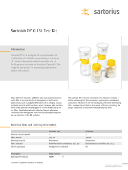 Sartolab DY 0.15L Test Kit