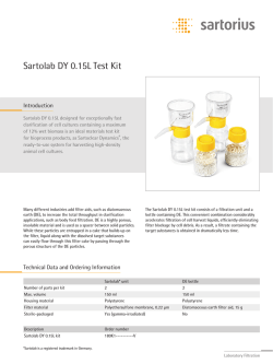 Sartolab DY 0.15L Test Kit