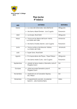 Plan lector 4º 2015 - Saint George`s College