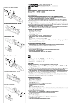 Installationsanleitung SUNCLIX Steckverbinder f&uuml;r die