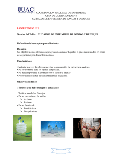 Guia n&deg; 8 Sondas y drenajes