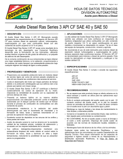 Aceite Diesel Ras Series 3 API CF SAE 40 y SAE 50