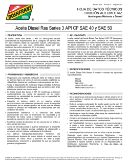 Aceite Diesel Ras Series 3 API CF SAE 40 y SAE 50