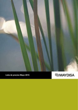 Tarifa Maydisa Mayo 2015 Ventanas serie 43