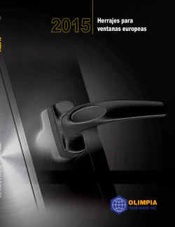 Herrajes para ventanas europeas