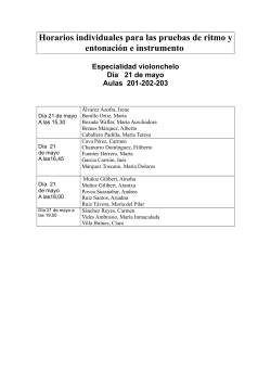 Horarios individuales pruebas de aptitud
