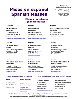 Misas en español Spanish Masses