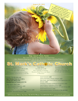St. Mark`s Catholic Church Sea Girt NJ bulletin 6.14.15