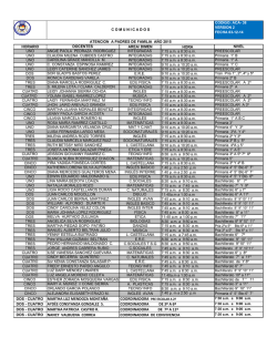 HORARIO DE ATENCION A PADRES 2015