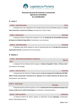 Direcci&oacute;n General de Protocolo y Ceremonial Agenda de