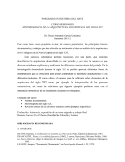 Dr. Oscar Garc&iacute;a - Posgrado en Historia del Arte