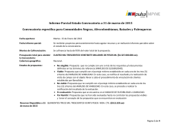 Informe parcial convocatoria Afrocolombianos 31 de